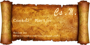 Csekő Martin névjegykártya